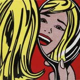 Roy Lichtenstein, Girl in Mirror, 1964, porcelain enamel on steel