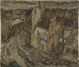 Leon Kossoff, Stormy Summer Day, Dalston Lane, 1975, oil on board