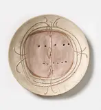 Lucio Fontana, Concetto spaziale, 1957, painted terracotta