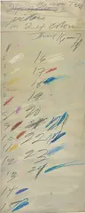 Cy Twombly, Untitled, gouache, oil pastel and graphite on paper