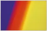 Cory Arcangel, Photoshop CS: 72 by 110 inches, 300 DPI, RGB, square pixels, default gradient "Blue, Red, Yellow", mousedown y=11050 x=3350, mouseup y=16300 x=19900