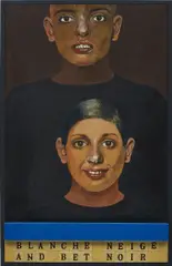 R.A. Sir Peter Blake, Blanche Neige et Bet Noir, 1976-1981, oil on panel with wooden collage, in artist's frame