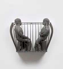 Juan Muñoz, Albuquerque Balcony, 1993, iron and painted polyester resin