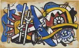 Fernand Léger, Les oiseaux sur l’échelle, 1943, gouache on paper