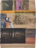 Robert Rauschenberg, Tiller, 1980, solvent transfer, acrylic, fabric and paper collage on paper