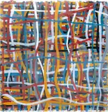 Irregular Vertical and Horizontal Bands of Color Superimposed by Sol LeWitt, 1993, gouache on paper, sold Mar 2019
