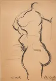 Philip Guston, Untitled, 1954, charcoal on paperboard