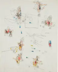 Roberto Matta, Mouth to Mouth, 1942, coloured crayon and pencil on paper