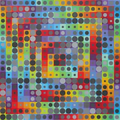Victor Vasarely, Orion Gris, 1969, acrylic on canvas