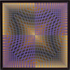KASS-2 by Victor Vasarely, 1973, acrylic on panel, sold Mar 2019