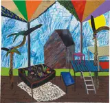 Shara Hughes, Spring, 2008, oil and oil pastel on canvas