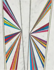 Untitled (Butterfly Five Color Ray) by Mark Grotjahn, 2003, coloured pencil on paper, sold Mar 2019