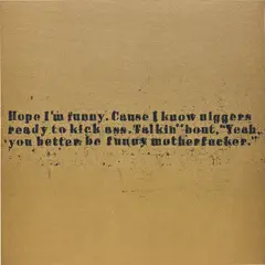 Glenn Ligon, Funny Motherfucker #1, 2007, oilstick and acrylic on canvas laid on board