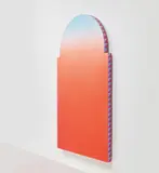 Alex Israel, Untitled (flat), 2014-15, acrylic on stucco and ceramic tiles