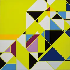 Mina Zayed (Abu Dhabi) by Sarah Morris, 2015, household gloss paint on canvas, sold Mar 2019