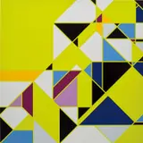 Sarah Morris, Mina Zayed (Abu Dhabi), 2015, household gloss paint on canvas
