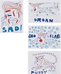Grayson Perry, Four works: (i-iv) Untitled, each pen on paper