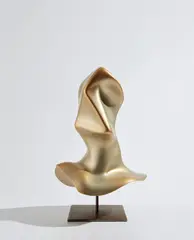 Jon Rafman, New Age Demanded (Pushed and Pulled Gold), 2013, photopolymer resin and powdered pigments, on artist's base