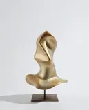 Jon Rafman, New Age Demanded (Pushed and Pulled Gold), 2013, photopolymer resin and powdered pigments, on artist's base