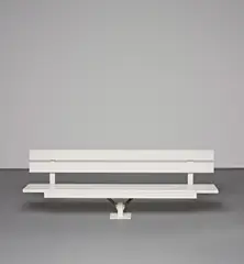 Modified Social Bench #8 by Jeppe Hein, 2005, powder coated metal and springs, sold Mar 2019