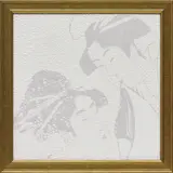 Samuel Havadtoy, Shibui, 2006, acrylic and lace on aluminium board, in artist's frame