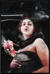 Leda by Lita Cabellut, 2018, mixed media on canvas, in artist's frame, sold Mar 2019