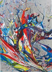 Mothernature Awakening Force by Katrin Fridriks, 2017, acrylic on canvas laid on panel, sold Mar 2019