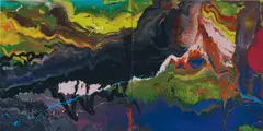 Flow (P16) by Gerhard Richter, 2016, Digitaler Farbfotoabzug auf Diasec, sold Mar 2019
