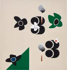 Math Bass, Newz!, 2014, gouache on canvas