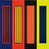 Peter Halley, The Color Wheel, 2011, acrylic, day-glo acrylic and Roll-a-Tex on canvas