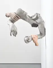 Urs Fischer, The Grass Munchers, 2007, cast aluminium, pigments, pins, wax and hair