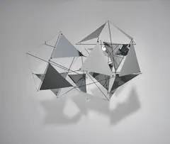 Tomás Saraceno, 302P/L-P, 2014, Darcon, carbon fibre, fishing line, metal, mirror foil, eyelets, nylon Dacron and Carbonfaser