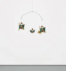 Sarah Lucas, Self Portrait Mobile, 1993, three cut out photographs, string and metal