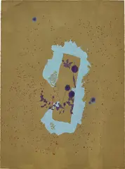 Adrift by Gary Hume, 2019, acrylic wash, coloured pencil and gloss paint on paper, sold Apr 2019
