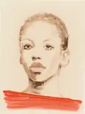Annie Kevans, Liberté, Egalité, Fraternité, 2019, oil on paper mounted on board