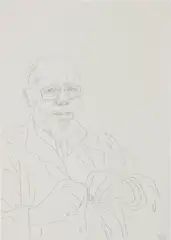 Jonathan Yeo, Portrait Study, 2019, pencil on paper