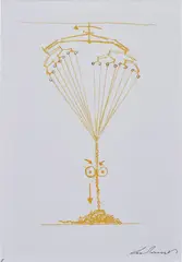 Conrad Shawcross, Study for Asymmetric Rope Machine II, 2018, wax crayon on paper