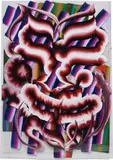 Kerstin Brätsch, Blacky Blocked Radiant Sunbathed Mylar from Glow Rod Tanning Series