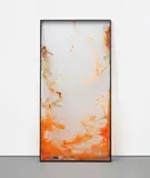 Jack Lavender, Now and Then It Comes Back 9, 2014, glass, paint, aluminium, tape, sand, glue, paper, stickers, metal, toner and mixed media