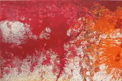 Untitled by Hermann Nitsch, 2009, acrylic on hessian, sold Apr 2019