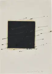 Untitled by Yannis Kounellis, 1983, oil and pencil on paper, sold Apr 2019