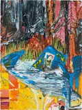 Hernan Bas, The Nook in the Brook, 2005, acrylic, watercolour, ink, graphite and neon paint on paper
