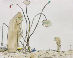 Nigel Cooke, Projects 1, 2007, oil and pastel on paper