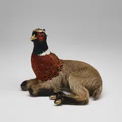 Thomas Grünfeld, "Misfit" (faisan & chevreau), 1998, taxidermy