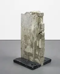 Grabmal by Gregor Schneider, 1999, painted breeze blocks, plaster and concrete, in 3 parts, sold Apr 2019
