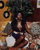 Mickalene Thomas, Portrait of Qusuquzah