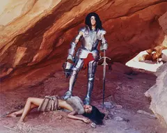 Olaf Breuning, Cavewoman, 2000, laminated c-print mounted on aluminium