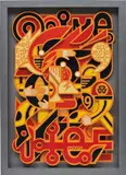 Roman Minin, Super Game, 2018, UV print on foam cardboard, in artist's frame