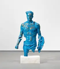 Oleg Kedria, Warrior’s Shadow, 2018, painted bronze on a quartzite base