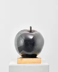 Black Diamond by Nikita Zigura, 2016, acrylic, airbrush and Thermochromic on yellow metal base, sold Apr 2019